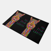 Schattigee en kleurrijke Llama Deurmat 24 "x 36" (Schuin)