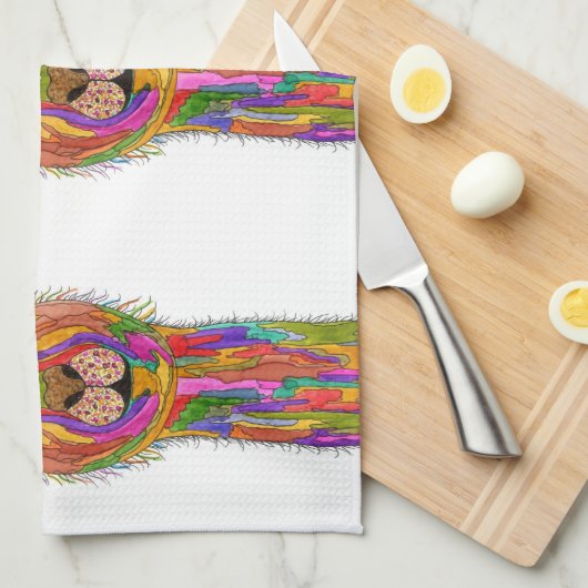 Schattigee en kleurrijke Llama Kerst Keuken Handdo Theedoek (Quarter Fold)