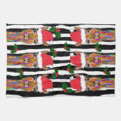 Schattigee en kleurrijke Llama Kerst Keuken Handdo Theedoek (Horizontaal)