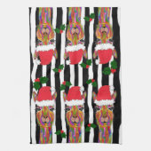 Schattigee en kleurrijke Llama Kerst Keuken Handdo Theedoek (Verticaal)