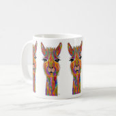 Schattigee en kleurrijke Llama Mok 11 oz. (Voorkant links)