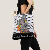 Schattigee en kleurrijke Norwich Terrier Lover Can Tote Bag (Dichtbij)