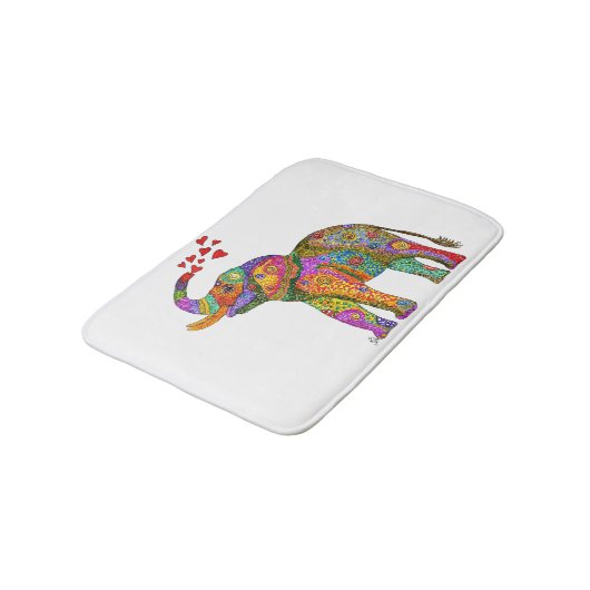 Schattigee en kleurrijke olifant badmat (Gekanteld)