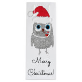 Schattigee en kleurrijke Owl Christmas Wine Bag Wijn Cadeautas (Voorkant)