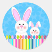 Schattigee en kleurrijke Paashaas Stickers (Voorkant)