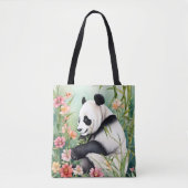 Schattigee en kleurrijke Panda Beer Canvas tas (Voorkant)
