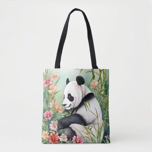 Schattigee en kleurrijke Panda Beer Canvas tas (Voorkant)