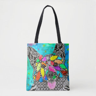 Schattigee en kleurrijke Pembroke Welsh Corgi Canv Tote Bag