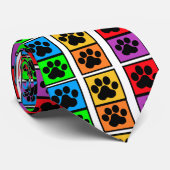 Schattigee en kleurrijke Pet Paws Stropdas (Opgerold)