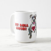 Schattigee en kleurrijke Pit Bull Coffee Mok (Voorkant links)