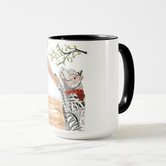 Schattigee en kleurrijke Pit Bull Mok (Voorkant rechts)