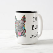 Schattigee en kleurrijke Pit Bull Mom Mok (Voorkant rechts)