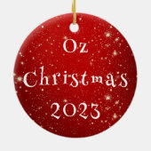 Schattigee en kleurrijke Poodle Goldendoodle Keramisch Ornament (Achterkant)