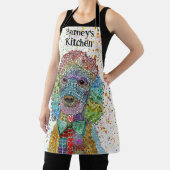 Schattigee en kleurrijke Poodle Goldendoodle Schort (Insitu)