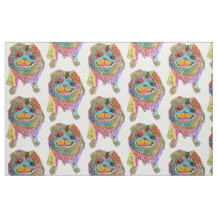 Schattigee en kleurrijke Pug Dog Fabric Stof