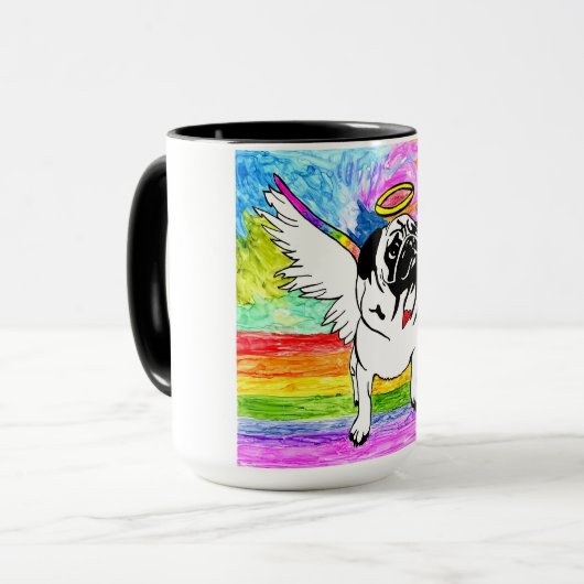 Schattigee en kleurrijke Pug Mok (Voorkant links)