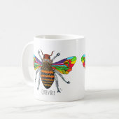 Schattigee en kleurrijke Queen Bee Mok (Voorkant links)