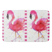 Schattigee en kleurrijke roze flamingo badmat (Voorkant)