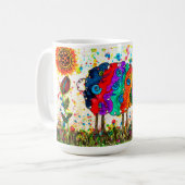 Schattigee en kleurrijke schapen Mok (Voorkant links)