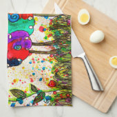 Schattigee en kleurrijke schapenkeukenhanddoek theedoek (Quarter Fold)