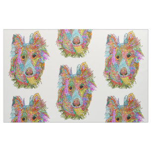 Schattigee en kleurrijke Sheltie stof