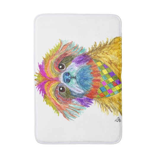 Schattigee en kleurrijke Shih Tzu badmat (Voorkant Verticaal)