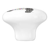 Schattigee en kleurrijke Shih Tzu deurknop - Keram Keramische Knop (Zijkant)