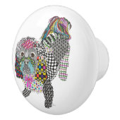 Schattigee en kleurrijke Shih Tzu deurknop - Keram Keramische Knop (Rechts)