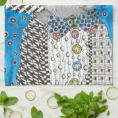 Schattigee en kleurrijke Shih Tzu keukenhanddoek (Gevouwen)