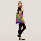 Schattigee en kleurrijke teckel liefhebber Canvas  Tote Bag (Op model)