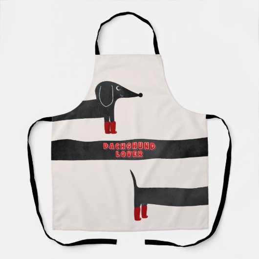 Schattigee en kleurrijke teckel liefhebber Schort (Voorkant)