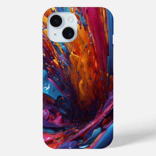 Schattigee en kleurrijke telefoonhoesje – druk jez Case-Mate iPhone case (Achterkant)