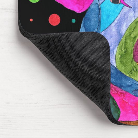 Schattigee en kleurrijke Varken Mousepad Muismat (Hoek)