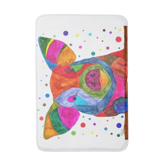 Schattigee en kleurrijke varkensbadmat badmat (Voorkant Verticaal)