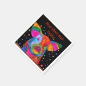 Schattigee en kleurrijke varkenscocktailservetten servet (Hoek)