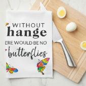 Schattigee en kleurrijke vlinder keukenhanddoek (Quarter Fold)