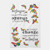 Schattigee en kleurrijke vlinder keukenhanddoek (Verticaal)