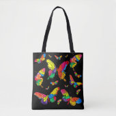 Schattigee en kleurrijke vlinders Canvas tas (Voorkant)