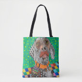 Schattigee en kleurrijke Weimaraner Canvas tas (Voorkant)
