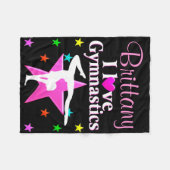 SCHATTIGEE EN KNUFFELROZE GEPERSONALISEERDE GYMNAS FLEECE DEKEN (Voorkant (Horizontaal))