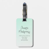 Schattigee en Leuke Blauw-Groene Kwallen Bagagelabel (Achterkant verticaal)