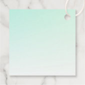 Schattigee en Leuke Blauw-Groene Kwallen Dank U Bedankjes Labels (Achterkant)