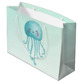 Schattigee en Leuke Blauw-Groene Kwallen Groot Cadeauzakje (Achterkant Gekanteld)