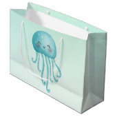 Schattigee en Leuke Blauw-Groene Kwallen Groot Cadeauzakje (Voorkant Gekanteld)