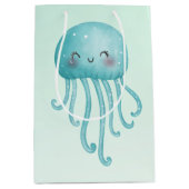 Schattigee en Leuke Blauw-Groene Kwallen Medium Cadeauzakje (Voorkant)