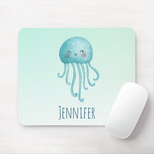 Schattigee en Leuke Blauw-Groene Kwallen Muismat (Met muis)