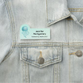 Schattigee en Leuke Blauw-Groene Kwallen Naamplaatje (In situ)