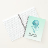 Schattigee en Leuke Blauw-Groene Kwallen Notitieboek (Binnen)