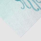 Schattigee en Leuke Blauw-Groene Kwallen Tissuepapier (Detail)