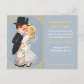 Schattigee en leuke cartoon bruiloft sjabloon (Voorkant)